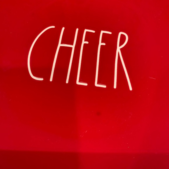 Rae Dunn Red Holiday CHEER Ceramic Dish Set - Picture 3 of 5